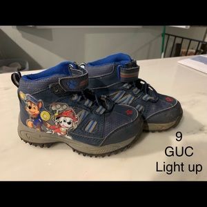 Paw patrol light up boots 9c